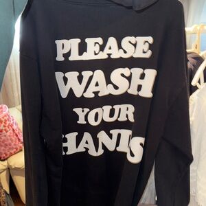 TALENTLESS Black Hoodie with White Text